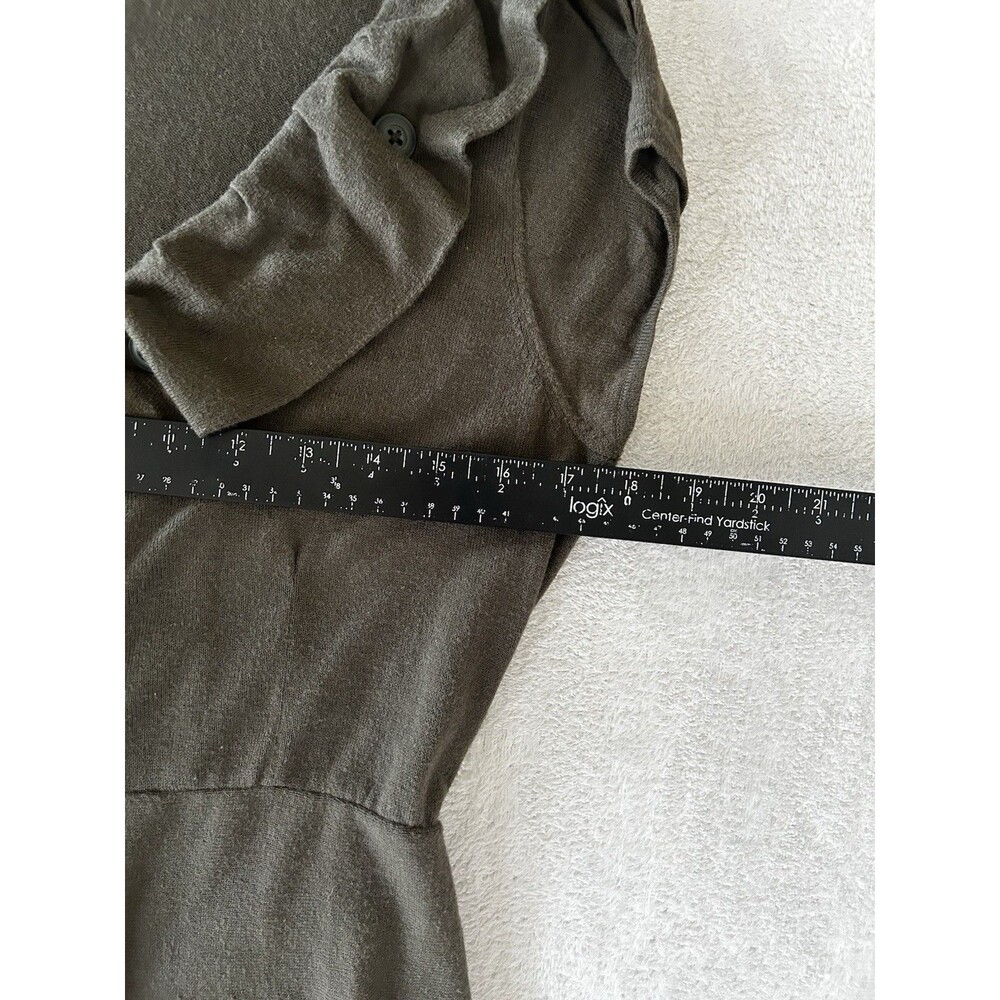 Anthropologie Sparrow Green Cotton/Cashmere Belted Midi Knit Dress Size Medium - Picture 10 of 12